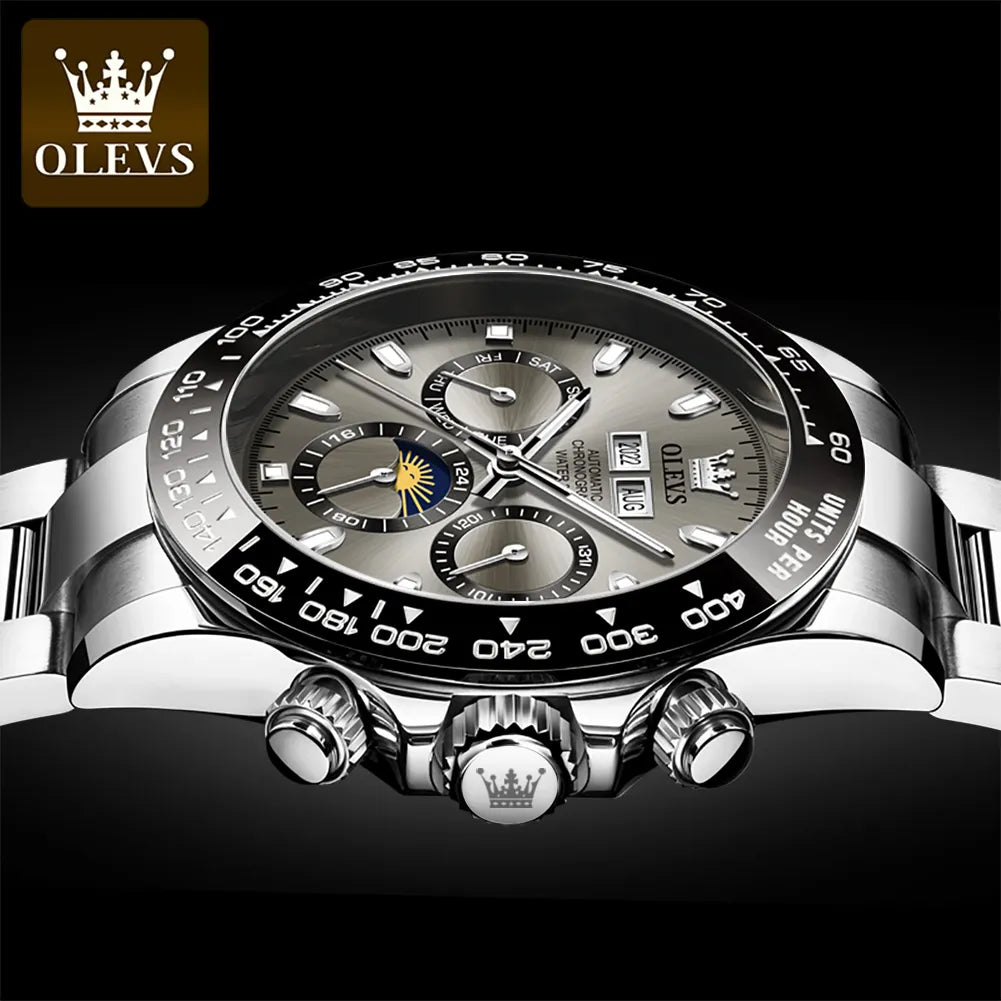 OLEVS Automatic Mechanical Watch for Men Stainless Steel - theultimatemarketshop