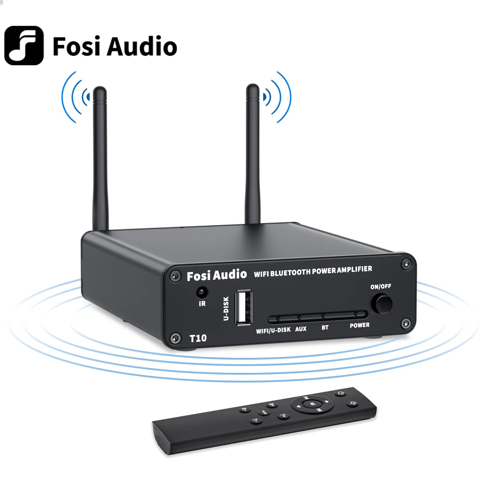 Fosi Audio T10 Stereo Sound Amp 100W Powerful Audio Wifi Amplifier With Wi-Fi 2.4G Bluetooth U-disk APP Remote Control - theultimatemarketshop