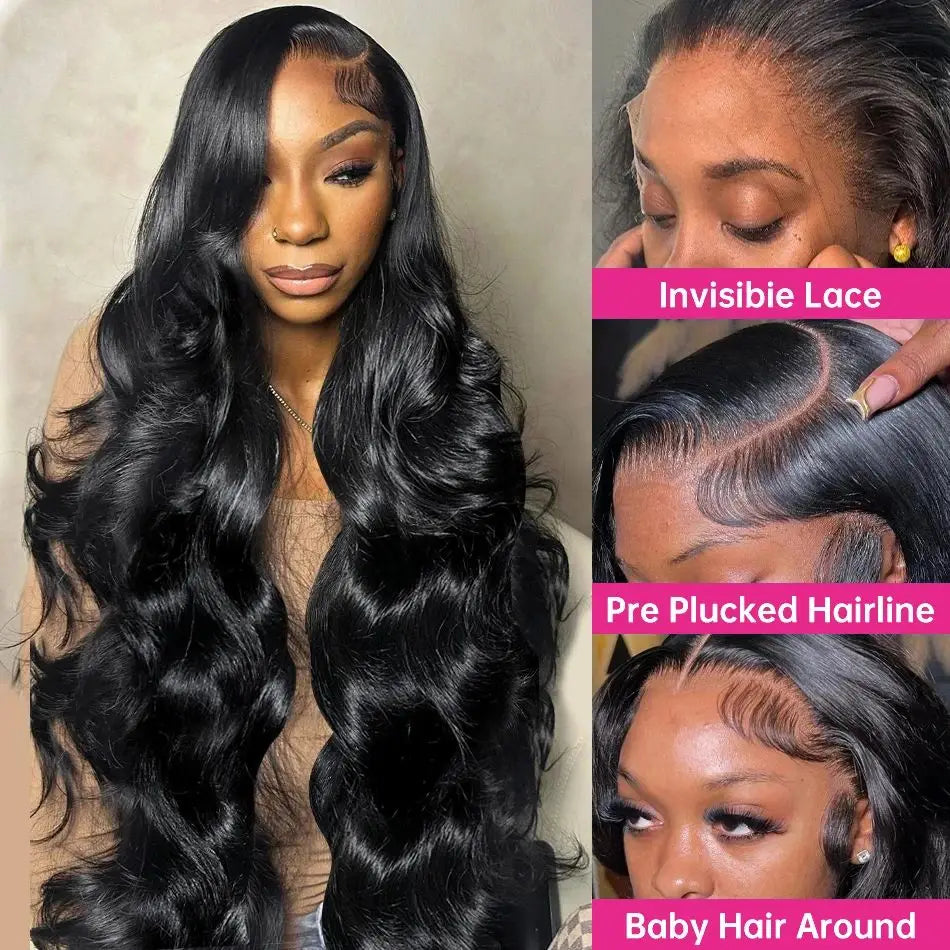 lace front wig 13x6 human hair body wave for women choice long 30 40 inch Brazilian wigs