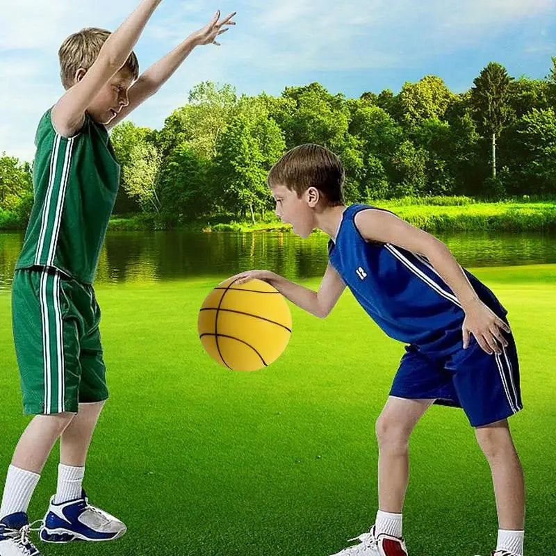 Kids Basketball Silent Youth Indoor/ Outdoor Training Ball Soft Bouncy And Quiet  Kids