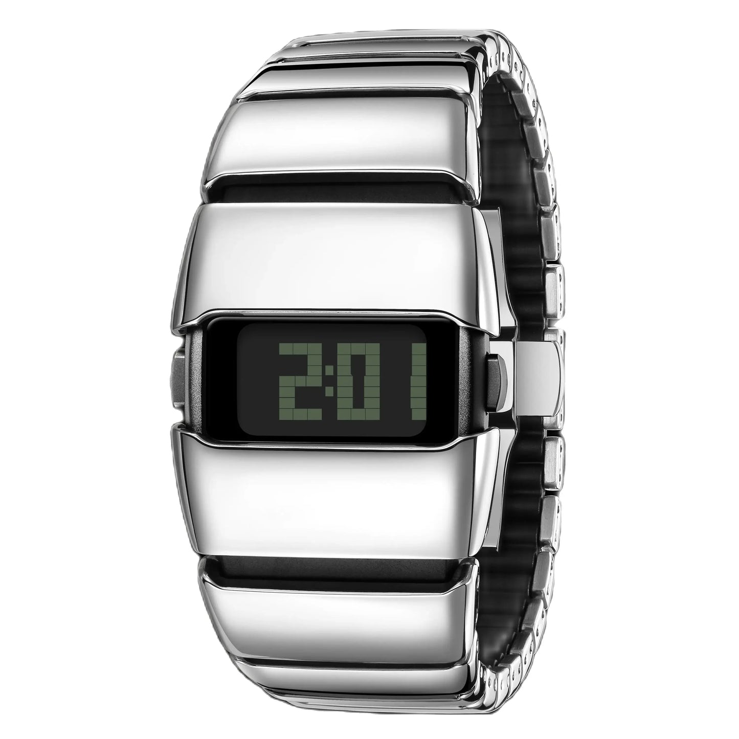 Unique Metal Watches Retro-futuristic Watches For Men Fashion Electronic Trendy Stylish