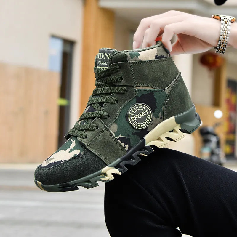 Women Sneakers Fashion Camouflage Combat Trainers Shoes - theultimatemarketshop