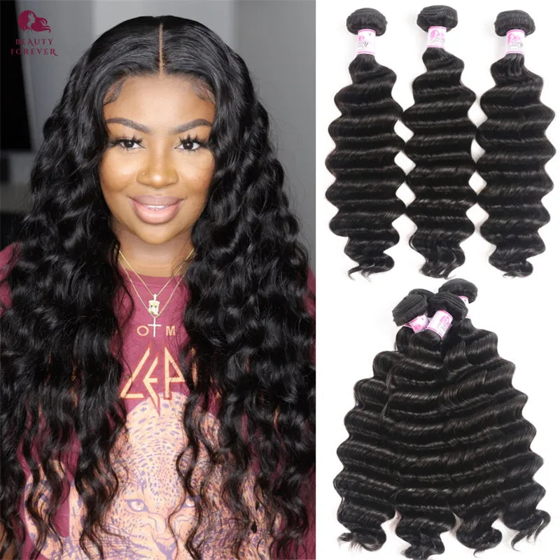 Beautyforever Grade 12A Loose Deep Wave Brazilian Human Hair Bundles 3/4 PCS/LOT 100% Virgin Human Hair - theultimatemarketshop