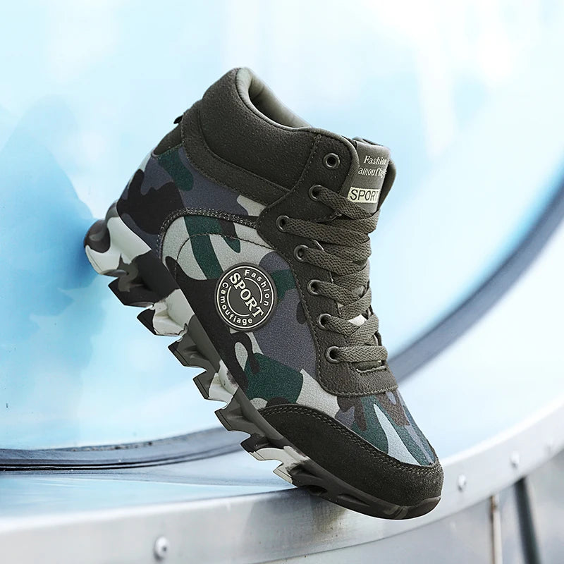 Women Sneakers Fashion Camouflage Combat Trainers Shoes - theultimatemarketshop