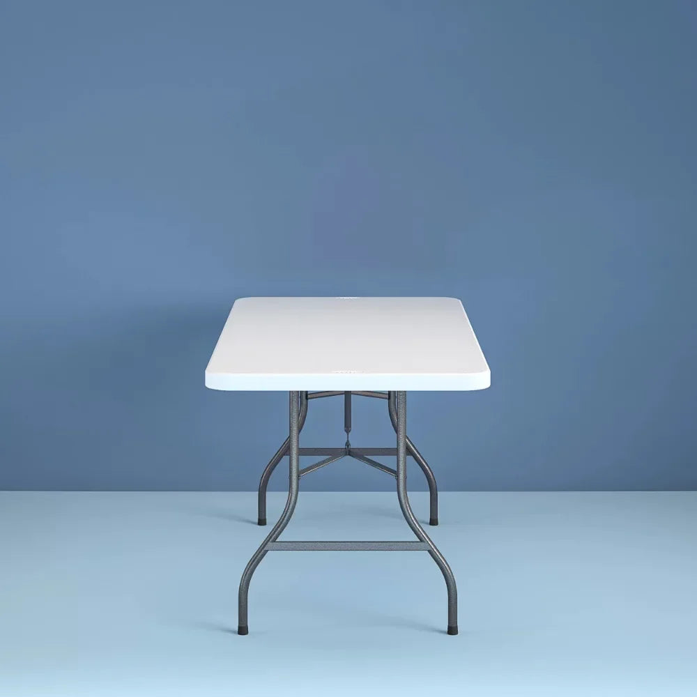 6 Foot Folding Table In White Speckle Free Shipping  Folding Table Portable