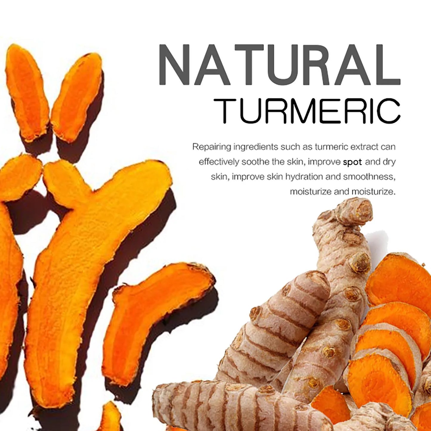 Organic Turmeric Skin Care Set, Brightens, Cleaning Skin, Exfoliation, Whiten Skin, Even Skin Tone, Improve Dry Skin