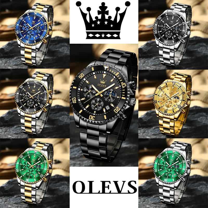 OLEVS Men's  Luxury Watch Stainless Steel - theultimatemarketshop