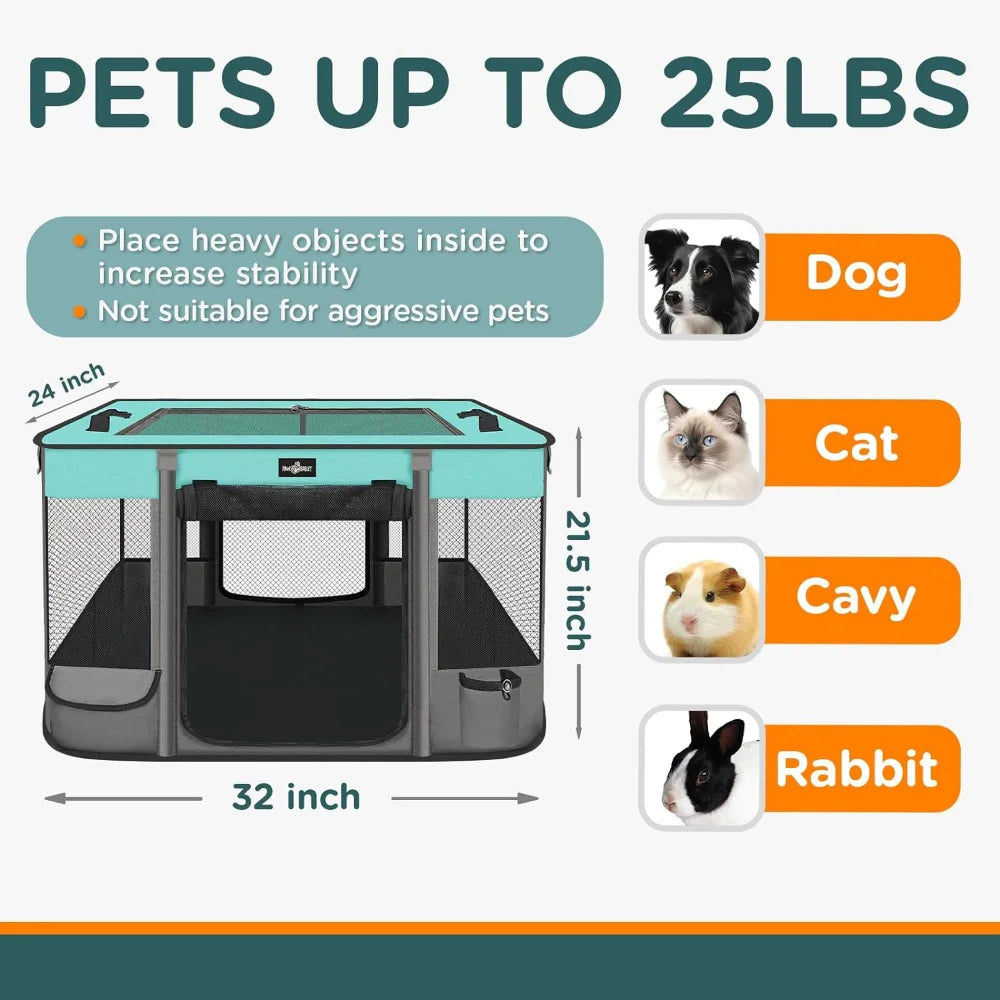 Foldable waterproof Pet Playpen, For Cats/Dogs - theultimatemarketshop