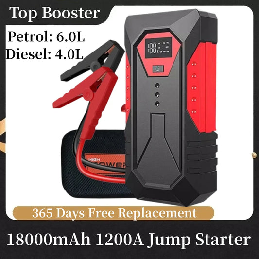 18000mAh Car Jump Starter Portable Power Battery Booster 12V Car Starting Device