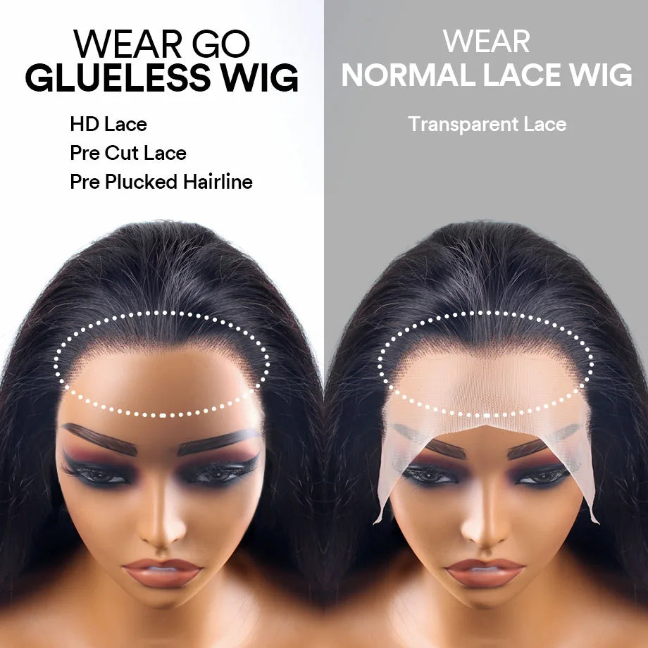 Glue less Wig Human Hair Ready To wear Pre Cut Pre Plucked 4x4 5x5 Body Wave Lace Closure  Brazilian Wig - theultimatemarketshop