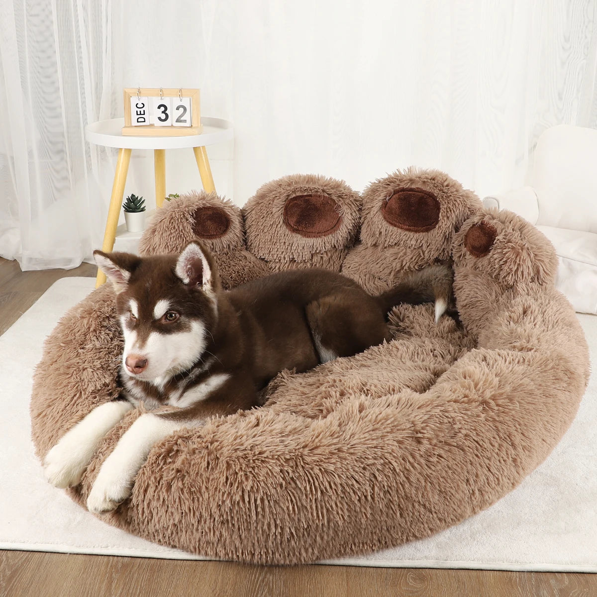 Beds for Small & Large Dogs Warm, Washable Plush Medium - theultimatemarketshop