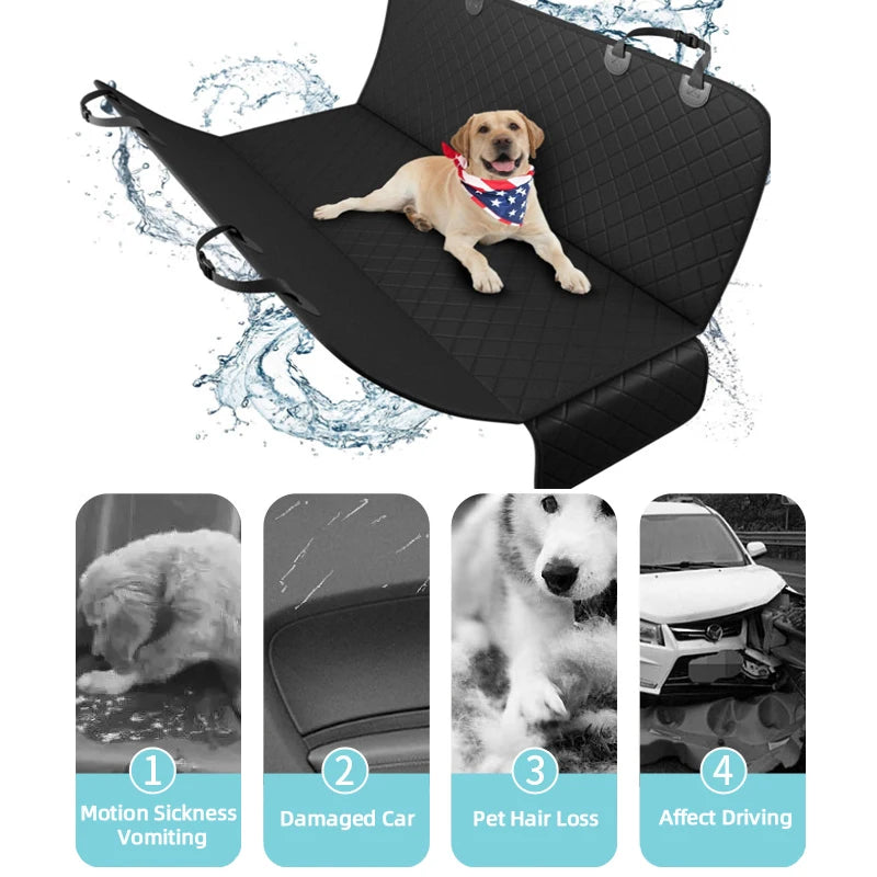 Dog Car Seat Cover Waterproof Pet Travel Dog Carrier Hammock Rear Back Seat Protector Mat Safety Carrier For Dogs Safety Pad