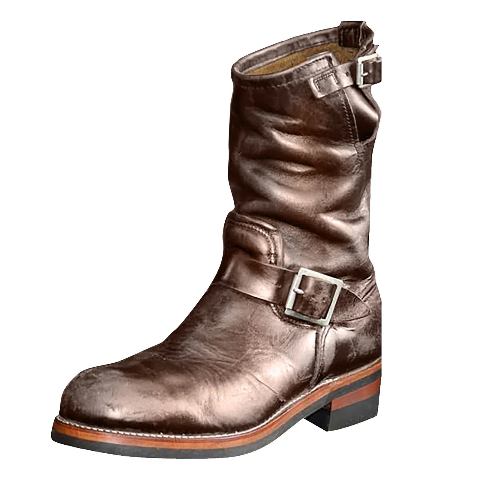 Men's Western Cowboy Brown Boots - theultimatemarketshop