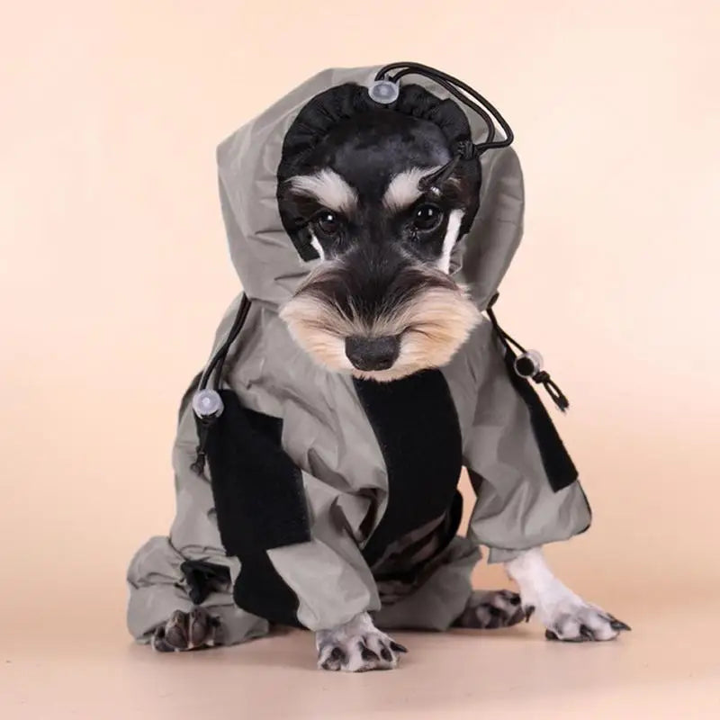 Dog Rain Coat Waterproof Reflective Poncho Jacket Adjustable Dog Rain Jacket with Leash Hole for Medium to 3X-Large Dogs