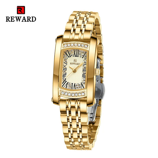 REWARD New Design Japanese Quartz Watch for Women Wristwatch Stainless Steel - theultimatemarketshop