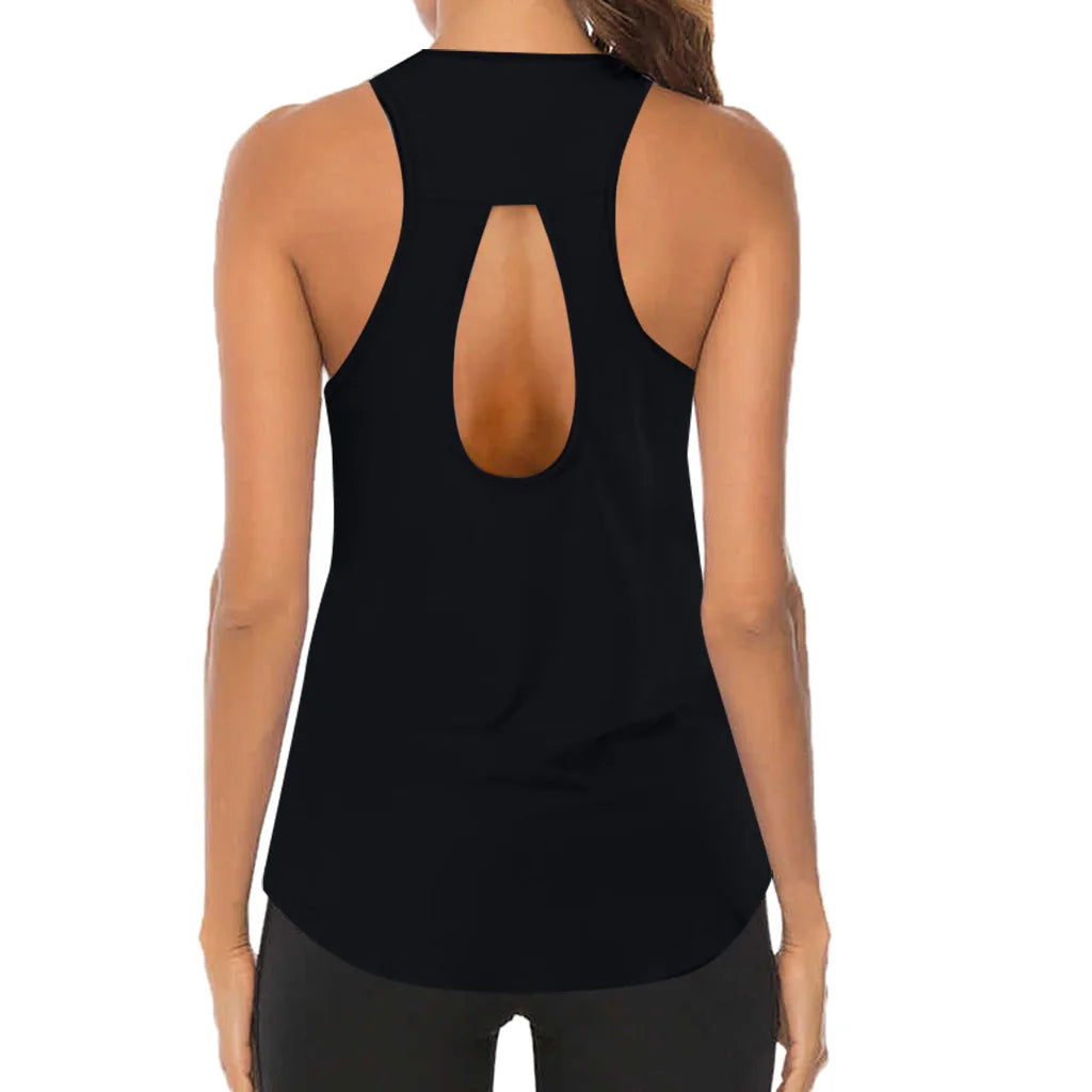 1PC Women Yoga Tops Loose Thin Sports Vest Breathable Sleeveless T-shirt