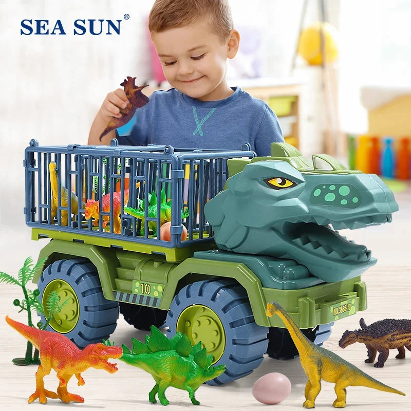 Toy Dinosaur Car Truck Transport Transporter Dinosaur Animal Model Tyrannosaurus