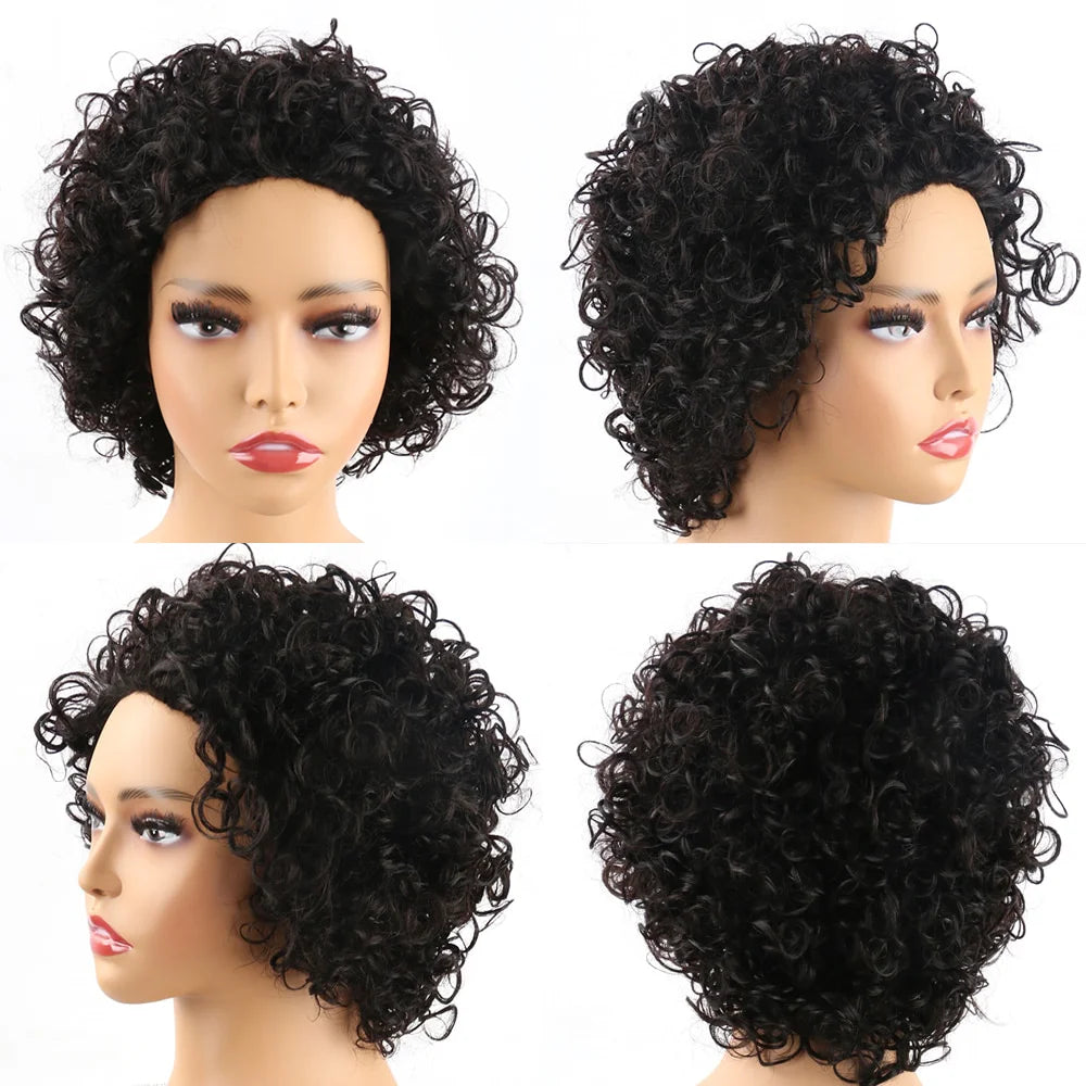 Pixie Cut Wig Human Hair Short Curly  For Black Women - theultimatemarketshop