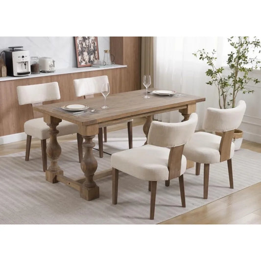 Dining Room Sets, 4 Set, Modern Dining Chairs with Wood Legs, Upholstered Dining Chairs  Dining room Set.