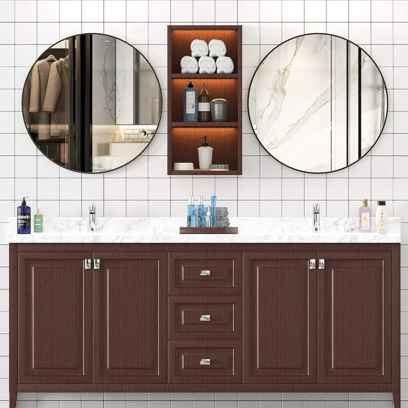 2-Pack Black Bathroom Mirrors , Metal Frame Rectangle Mirror, Modern