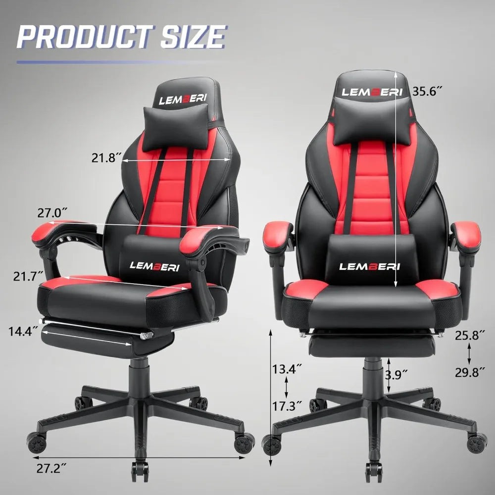 Big and Tall Gamer Chair for Adults 400lb Capacity Video Game Chairs