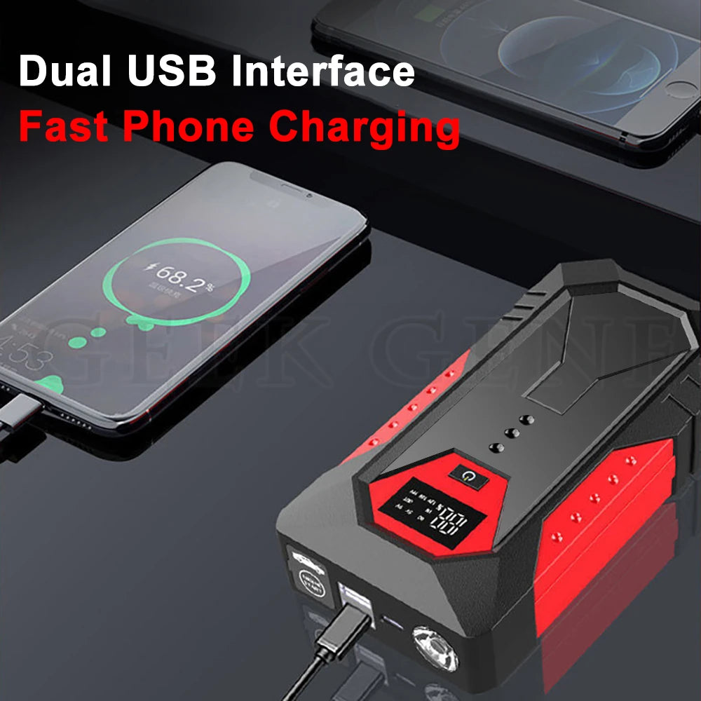 18000mAh Car Jump Starter Portable Power Battery Booster 12V Car Starting Device